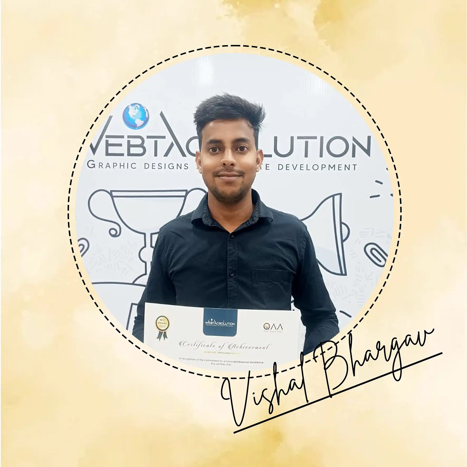 student testimonial webtacsolution | vishal bhargav