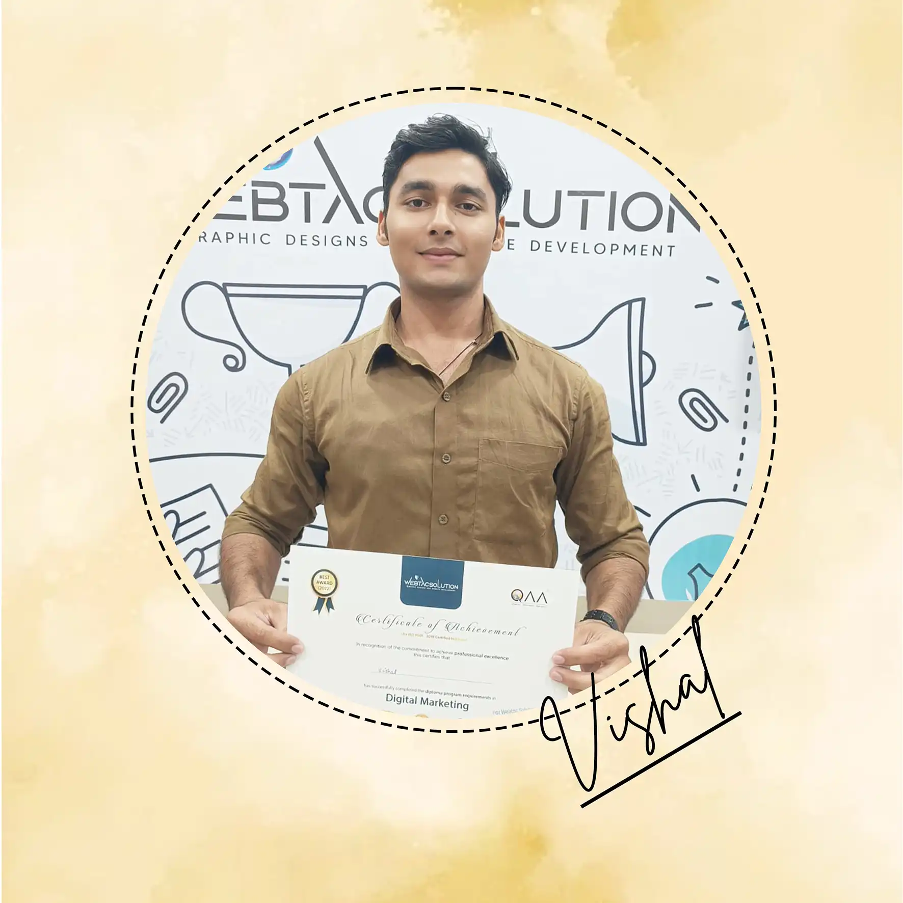 student testimonial webtacsolution | vishal bhargav