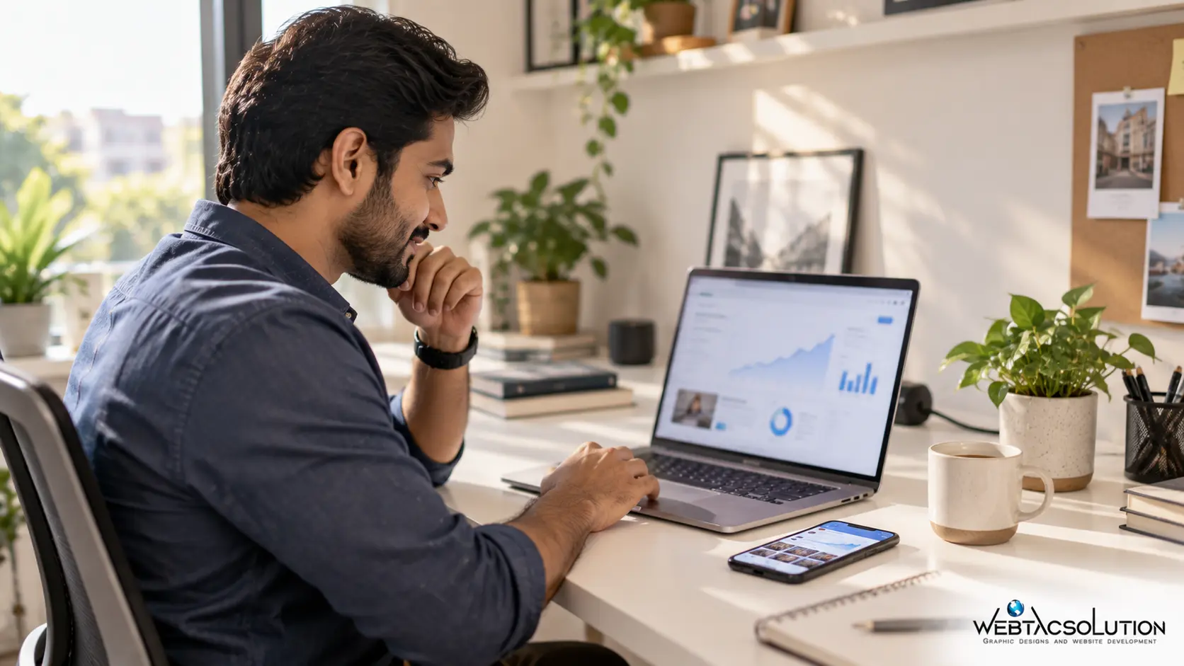 Social media analytics showing engagement leads and customer insights for local businesses