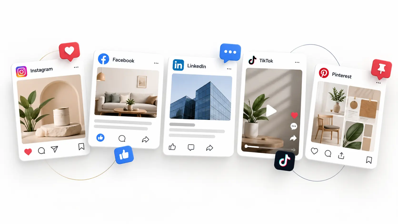 Social media platforms used for business marketing